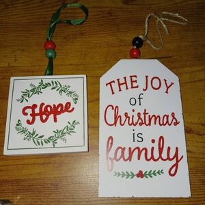 Set of 2 new Christmas ornaments